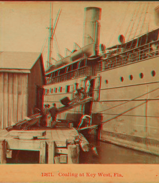 Coaling at Key West, Fla. 1860?-1900? 1898