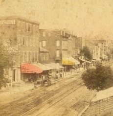 Market St., looking west, Harrisburg, Pa. 1870?-1880?