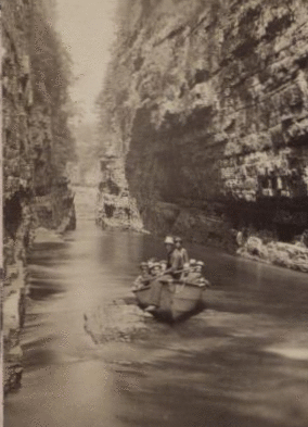 Ausable Chasm. In the Boat Ride. 1865?-1885?