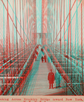 Looking across Brooklyn Bridge toward New York, N.Y., U.S.A. c1903 [1867?-1910?]