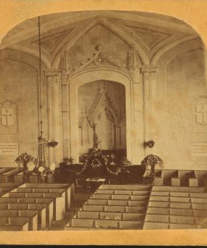 Interior view of the sixth parish church. 1865?-1905?