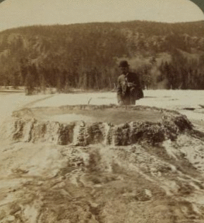 Ominous Bubbling and boiling in the 'Devil's Punch Bowl,' Yellowstone Park, U.S.A. 1901, 1903, 1904