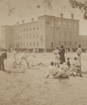 [View of a baseball game, Rochester.] [ca. 1880] [1860?-1900?]