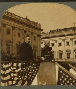 President McKinley and Admiral Dewey reviewing the troops - Presentation of the Sword, Washington, D.C., Oct 3, 1899 1870?-1905? 1899