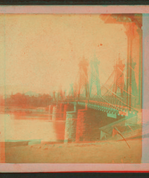 [Cincinnati bridge.] 1865?-1895?