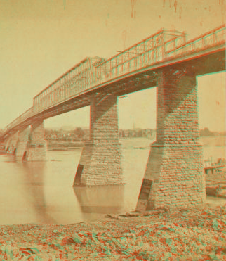 Rail Road bridge over the Ohio between Cincinnati and Newport. 1865?-1895?