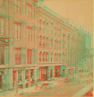 [Street view of Cincinnati with buildings.] 1865?-1895?