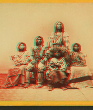 [Group portrait of Indians, including children.] 1865?-1885?