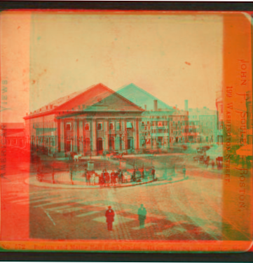 Boston and Maine rail road station, Haymarket Square, Boston, Mass. 1859?-1880?