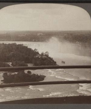 Niagara and it's grand cloud of rising spray, from the distant Tower, U.S.A. 1895-1903