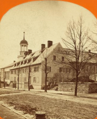 Sisters' House. Moravian settlement in Bethlehem, Pa. 1865?-1875?