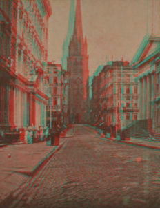 Wall Street, N.Y.[looking towards Trinity Church]. 1865?-1905?