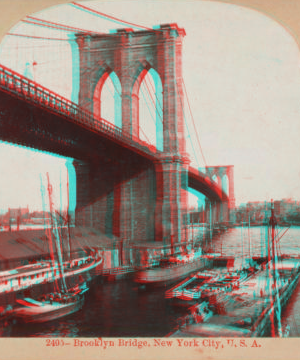 Brooklyn Bridge, New York City, U.S.A. c1896 [1867?-1910?]