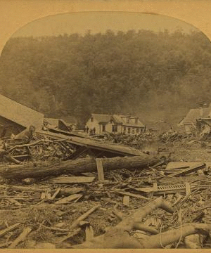 This is a view taken from the residence part of the city, and now shows nothing but wreck and ruin where formerly stood many fine buildings. 1889