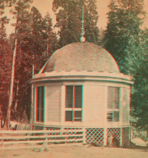 House over the Stump of the Original Big Tree. 1860?-1874? 1860-1874