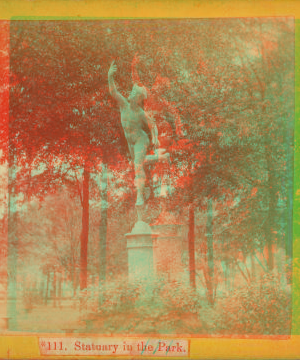 Statuary in the Park. [View of Mercury statue.] 1867?-1900?