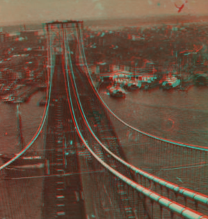 New York, from the pier of the suspension bridge. [1867?-1910?]