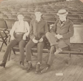 Interior of the Temple of Music, showing the spot where President McKinley stood when assassinated, Pan American Exposition. [1865?-1905?] 1901