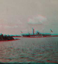 [View of a Steamer, Hudson River, Lona Island.] 1891-1896