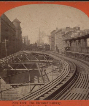 New York the elevated railway. 1870?-1905? 1885