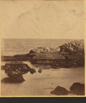 [View of rock formation in the ocean.] 1860?-1869?