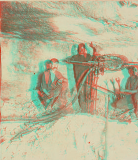 [Miners in a tunnel.] [ca. 1870]