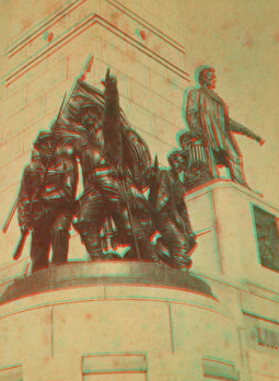 National Lincoln Monument, Springfield, Illinois. Infantry group and statue of Lincoln. 1870?-1917