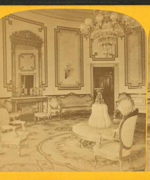 Blue room in the President's House. 1870-1899 1870?-1899?