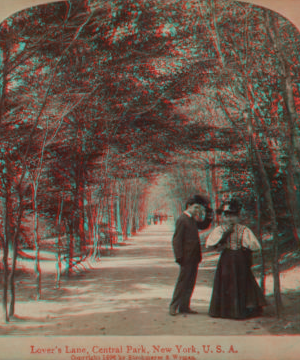 Lovers' Lane, Central Park, New York, U.S.A. c1896 [1859?-1895?]