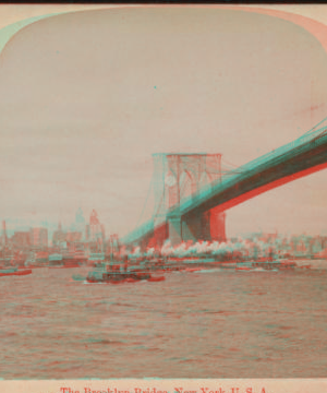 The Brooklyn Bridge, New York, U.S.A. c1893 [1867?-1910?]