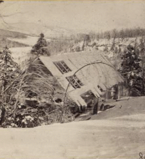 [Snow covered building in the Catskills.] [1860?-1870?]