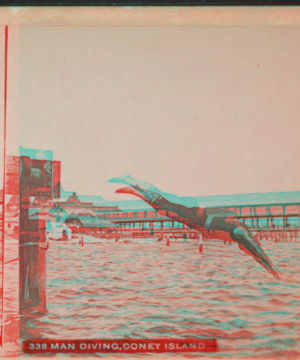 Man diving, Coney Island. c1896 [1865?]-1919