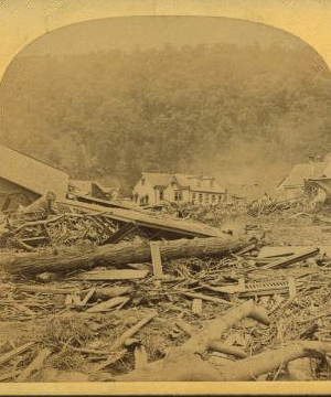 This is a view taken from the residence part of the city, and now shows nothing but wreck and ruin where formerly stood many fine buildings. 1889