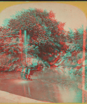 [Central Park, fountain near 5th Avenue entrance.] [1865?]-1896 1866