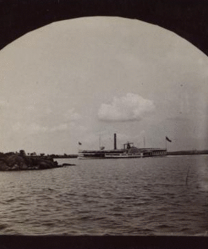 [View of a Steamer, Hudson River, Lona Island.] 1891-1896