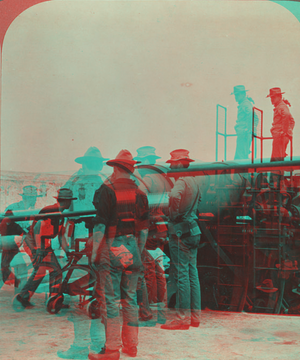 Fort Warren, Boston, Mass., loading ten-inch gun