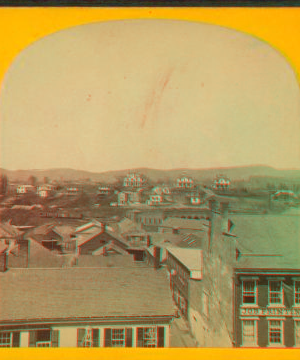 [General view of Pittsfield showing homes and businesses.] 1865?-1900?