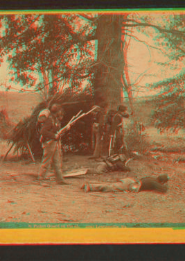 Picket guard on the ale[rt], near Lewinsville, Va. 1865?-1896?