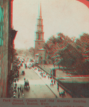 Park Street Church and Old Granary Burying Ground. Boston, Mass.