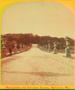 [Long Drive in Druid Hill Park with urn-shaped planters..] [ca. 1875] 1859?-1885?