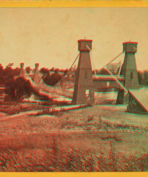 Suspension bridge over the Mississippi. 1862?-1903