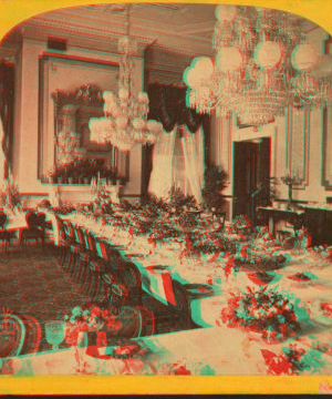 Dining Room in White House. 1870-1899 1870?-1899?