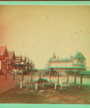 [View of cottages with Sea View House in the distance.] 1865?-1880?