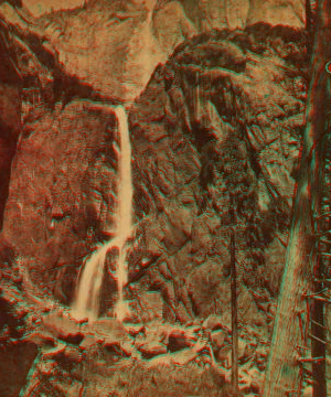 Third or Lower Yosemite Falls, 600 ft. high. 1860?-1874?