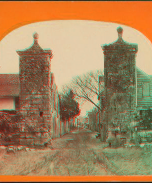 City gates, looking into St. George St. 1868?-1905?