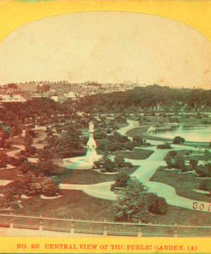 Central view of the Public Garden. 1865?-1890?