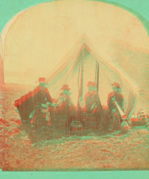 [People camping in tents.] 1868?-1885?