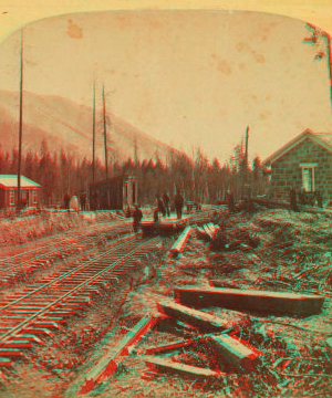 Sangre de Cristo station, summit of the range. Veta Mountain in the distance. 1870?-1885?