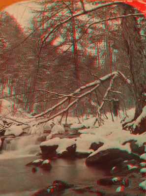 Trout stream in winter, among the Alleghenies near Cresson, on the P. R. R. 1870?-1880?