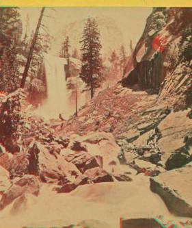 Vernal Falls, 350 feet high. 1870?-1885?